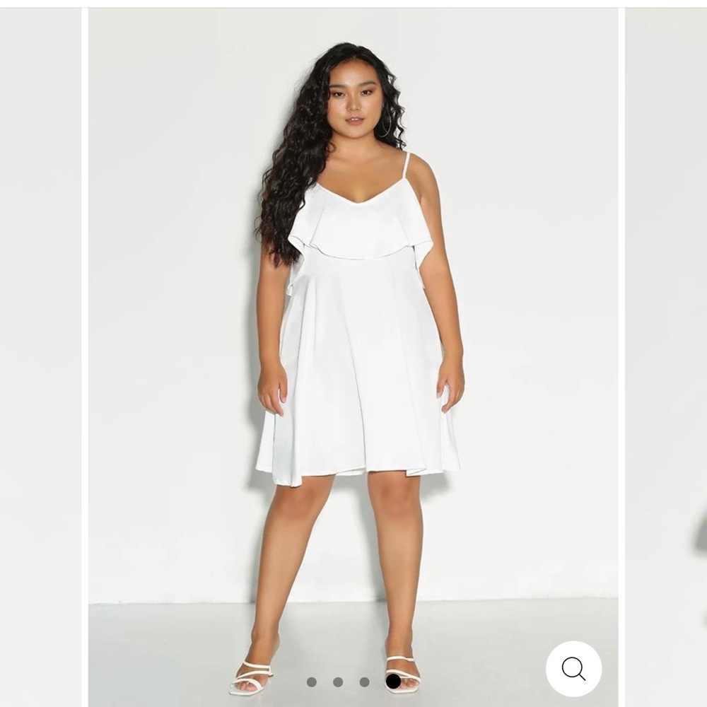 Ruffle cross back cami dress